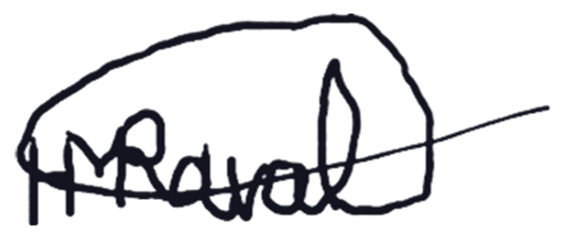 Signature of Hriday Raval